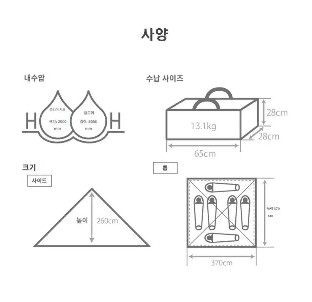 DOD 원폴텐트 RX / L (새상품) + 통가리햇 (블랙)